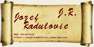Jožef Radulović vizit kartica